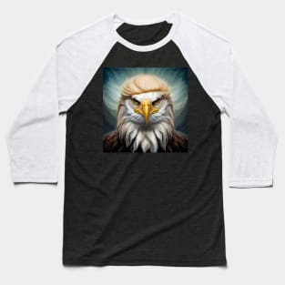 Bald Eagle Donald Trump Hair Baseball T-Shirt